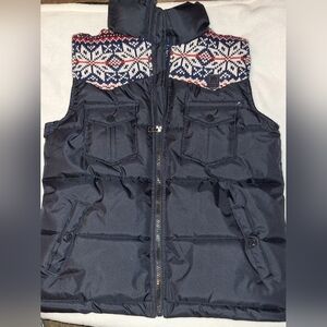 Parish Nation Kids Navy Blue Patterned Vest